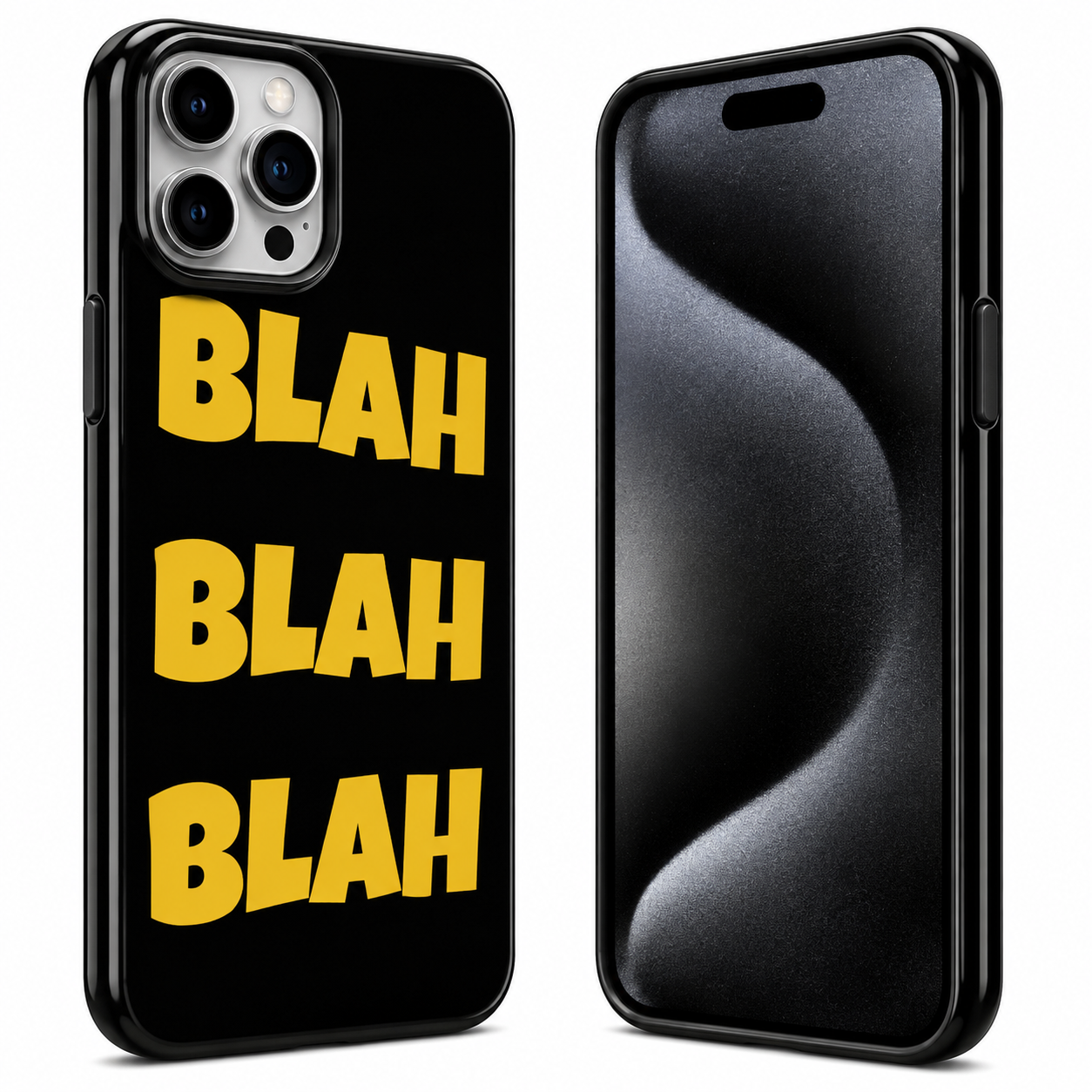 Blah Blah Typography Mobile Cover