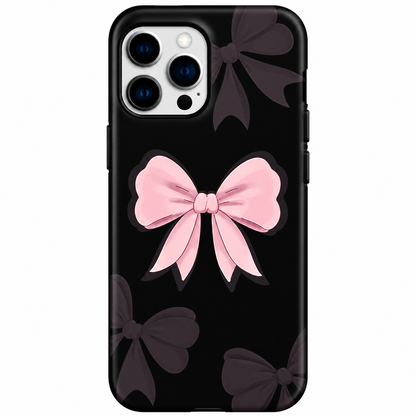 Black & Pink Bow Phone Cover