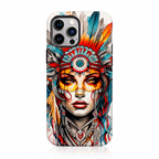 Tribal Warrior Bohemian Feather Art Phone Case