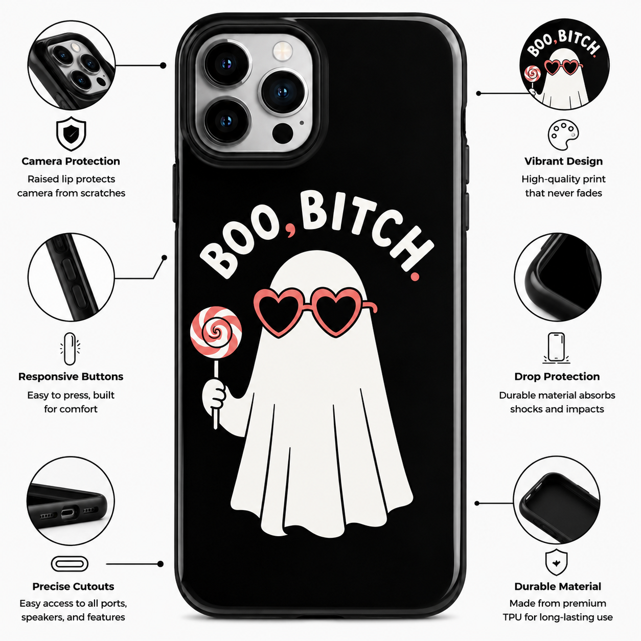 Boo Bitch Ghost Mobile Cover