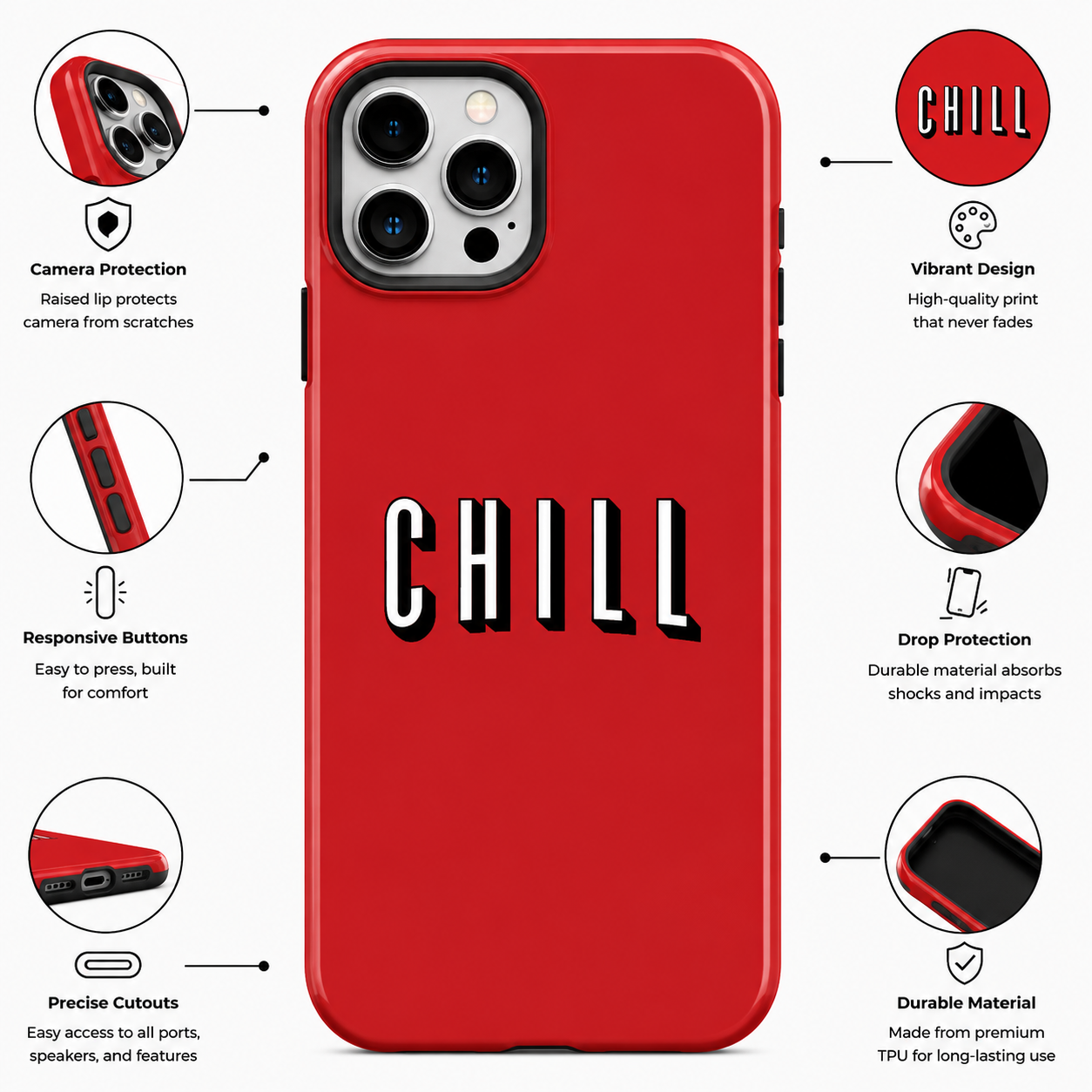 Chill - Red Mobile Cover