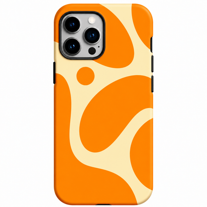 Orange & Cream Abstract Phone Cover
