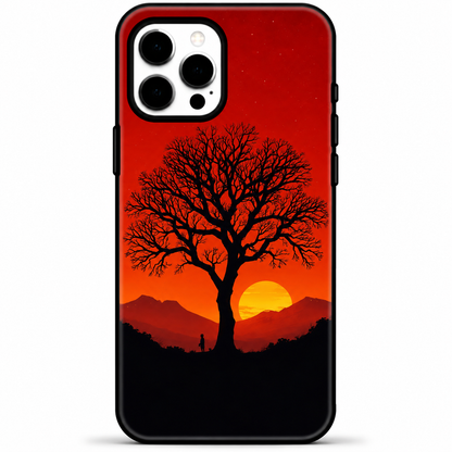 Sunset Tree Silhouette — Phone Case