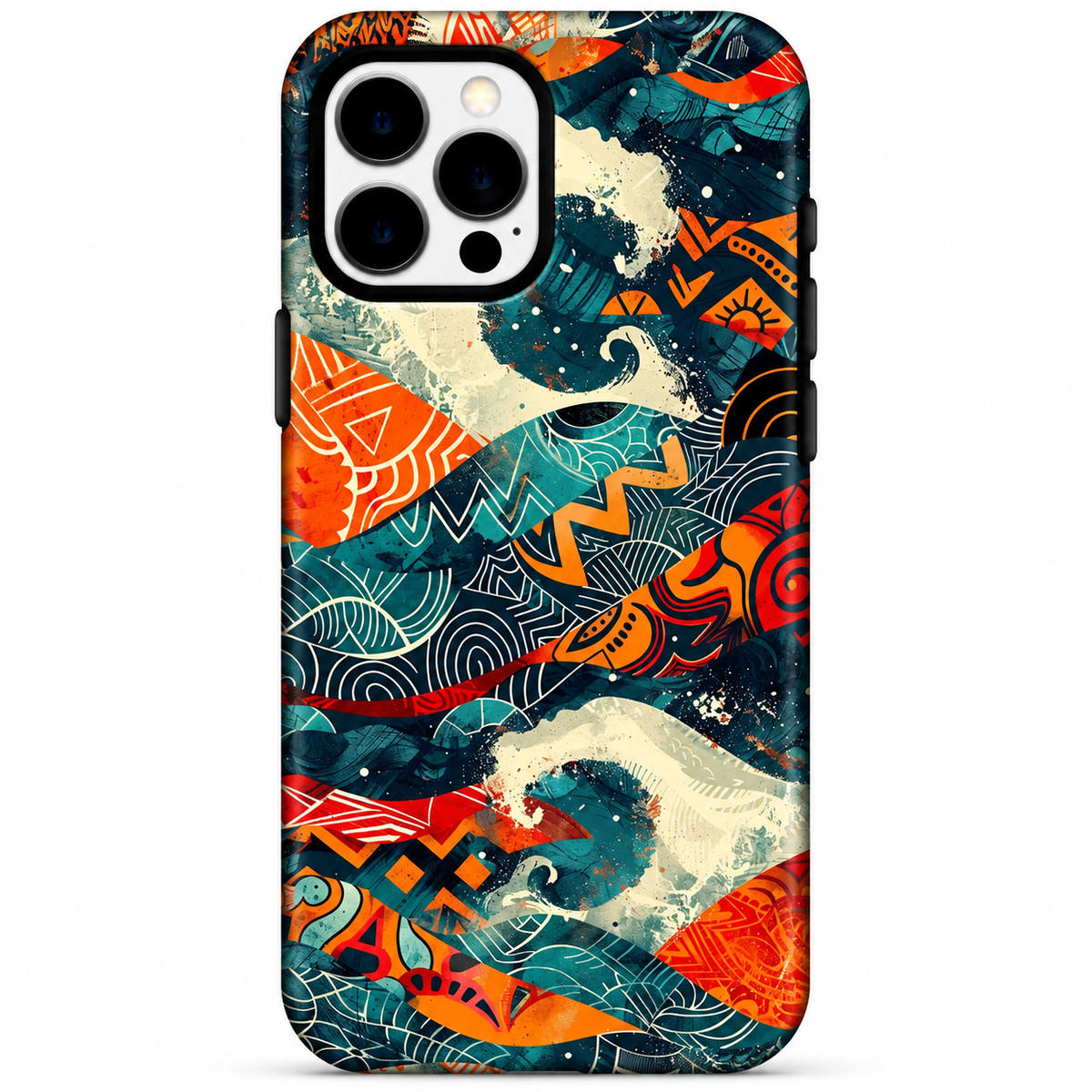 Abstract Tribal Waves — Phone Case