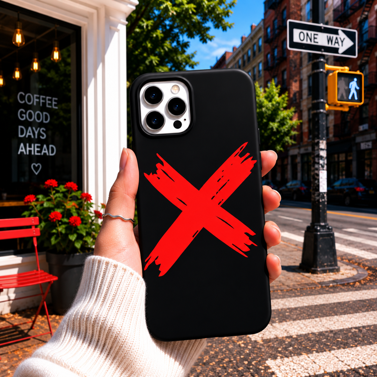 Red X Mobile Cover