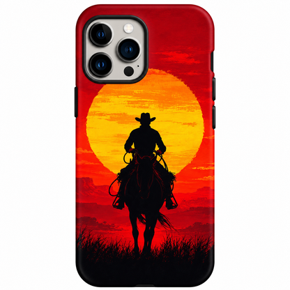 Western Sunset Cowboy Phone Cover