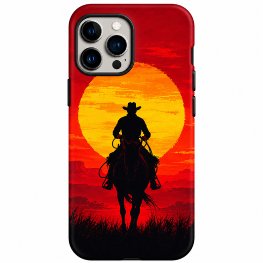 Western Sunset Cowboy Phone Cover