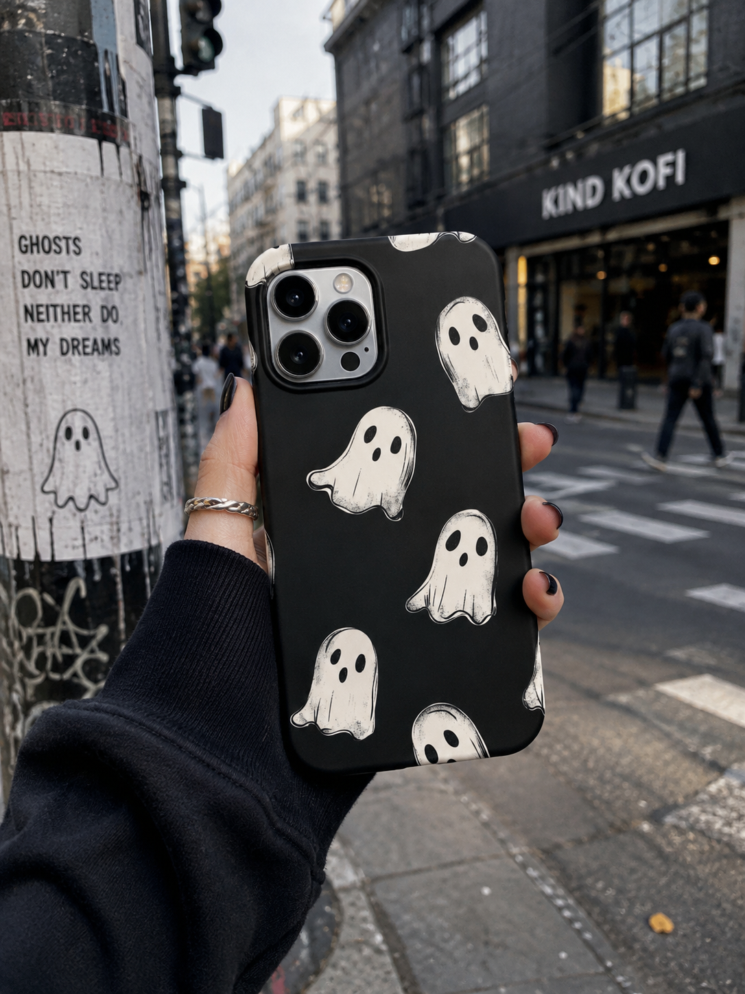Ghost Print Mobile Cover