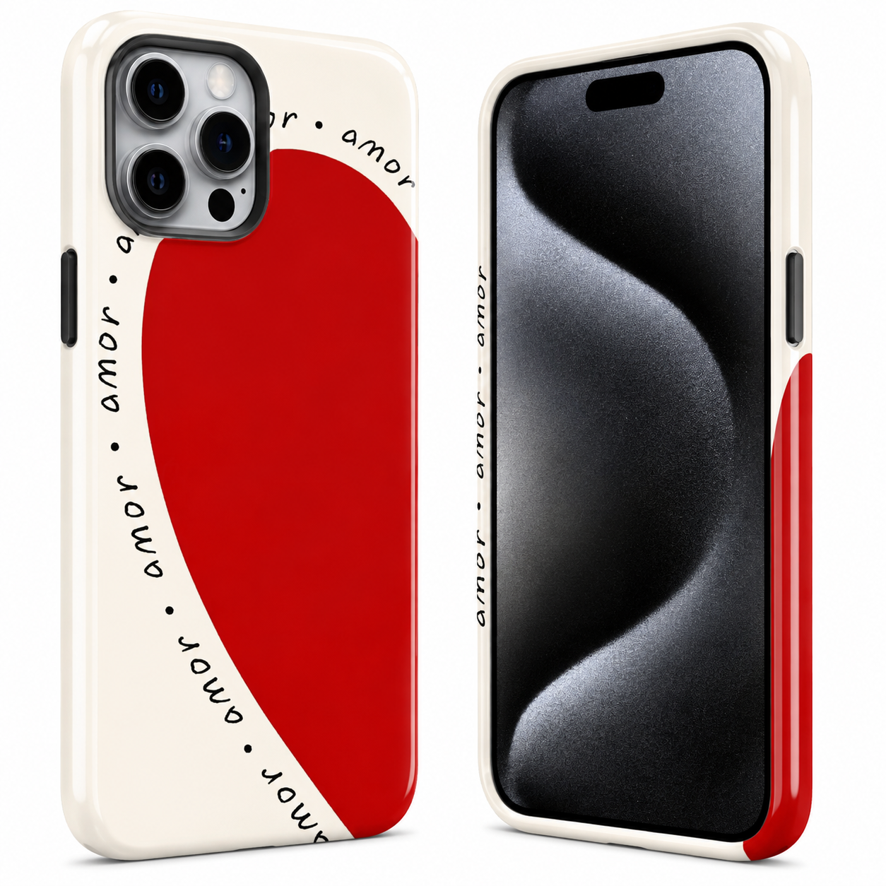 Minimal Red Heart Love Phone Cover