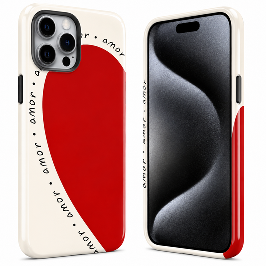 Minimal Red Heart Love Phone Cover