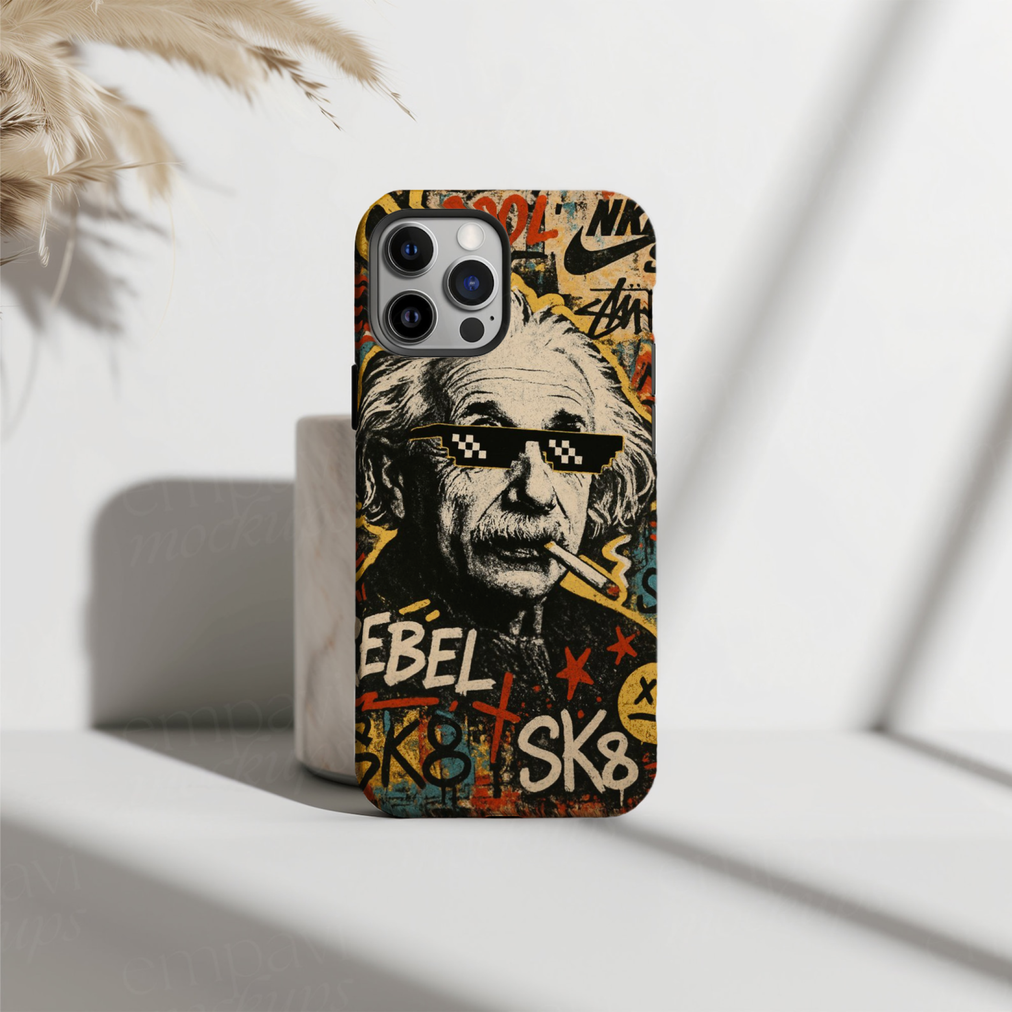 Albert Einstein Street Art  Graffiti HD Phone Case