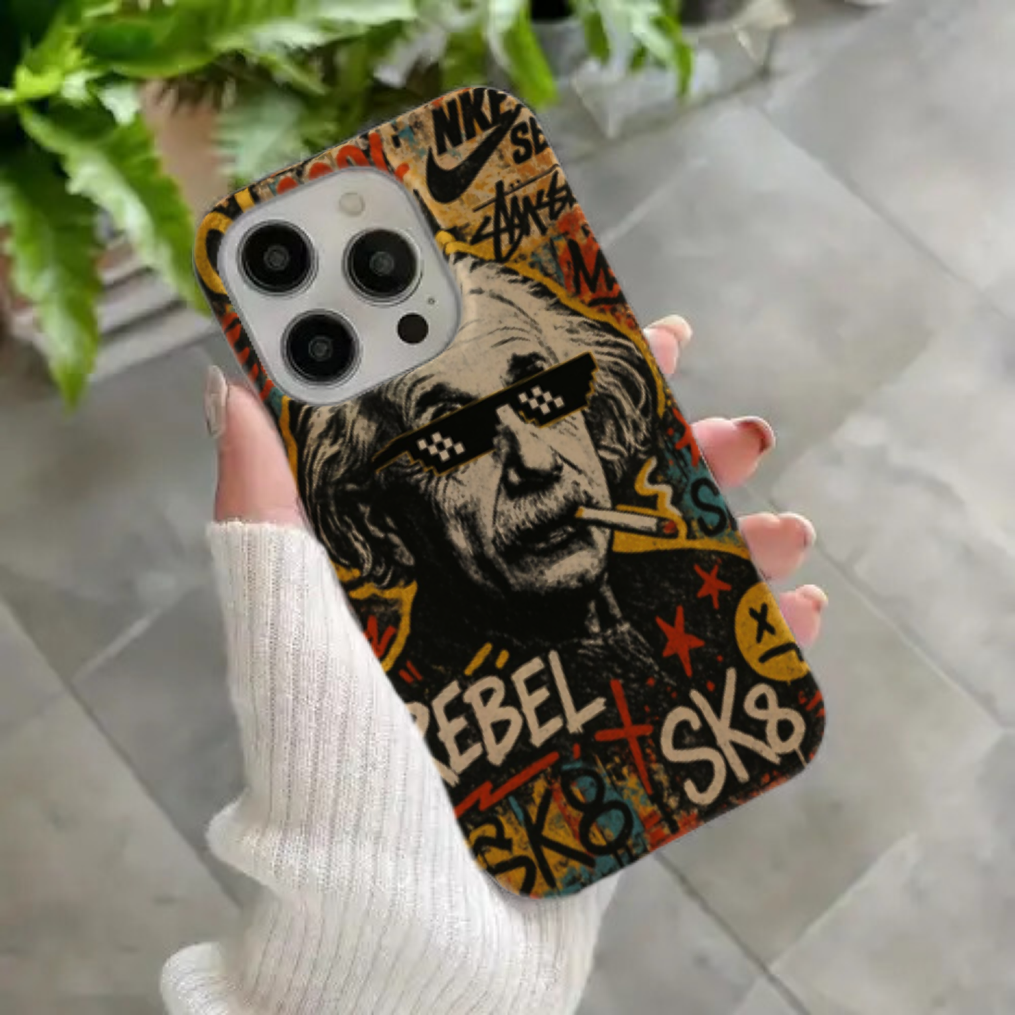 Albert Einstein Street Art  Graffiti HD Phone Case