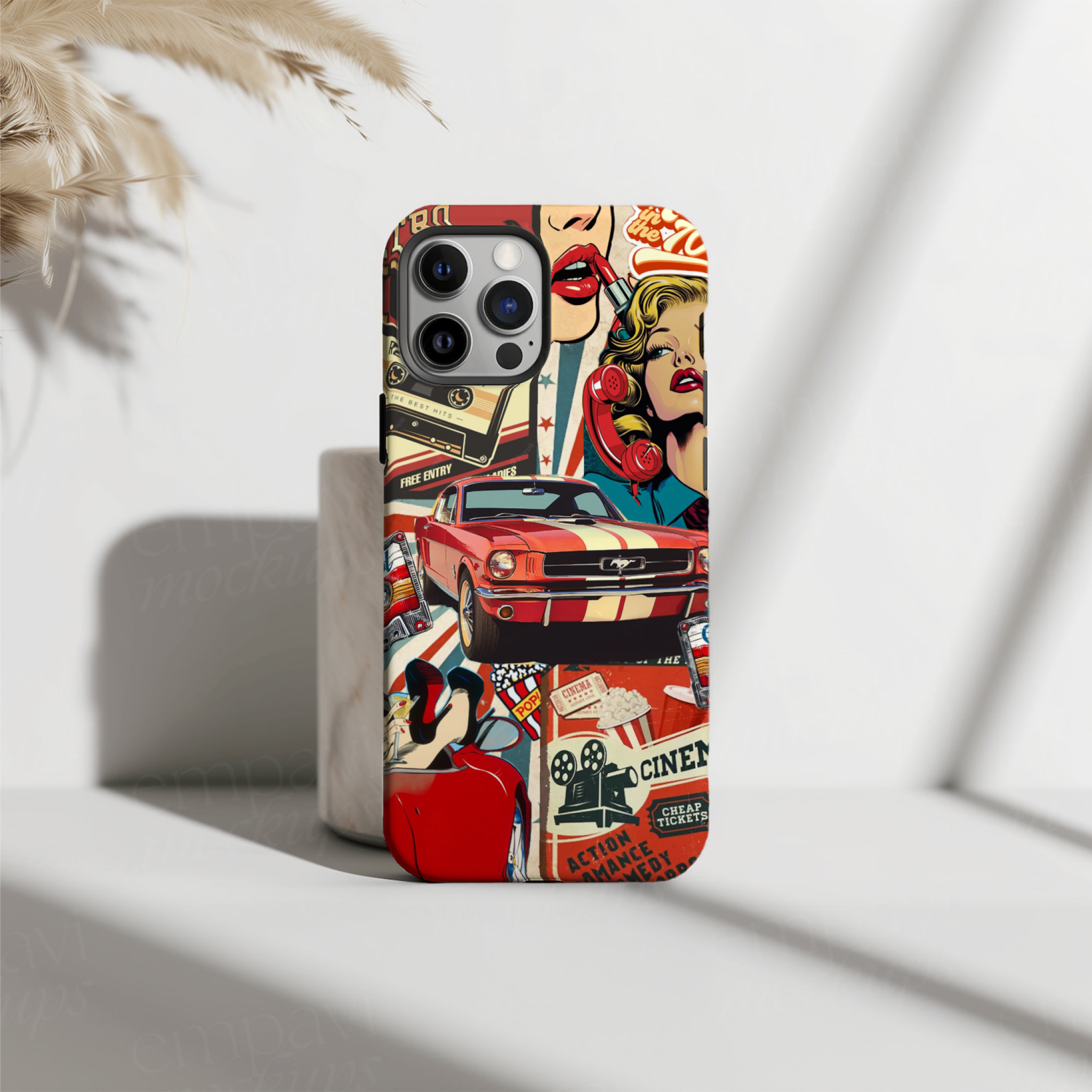 Vintage Retro Collage  Classic Pop Art HD Phone Case