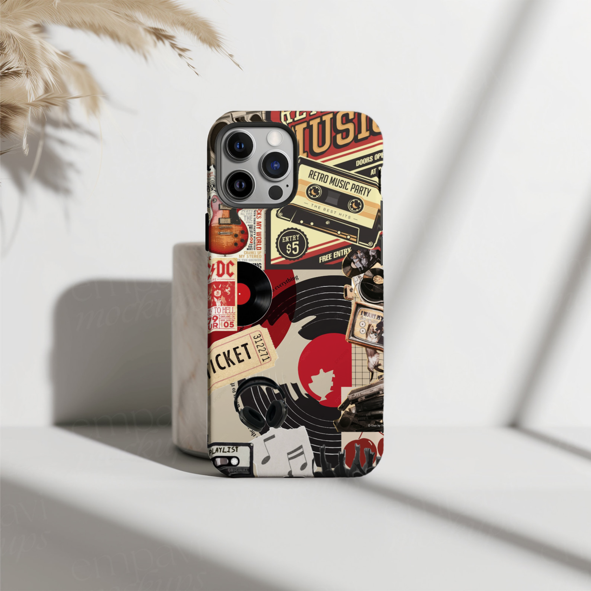 Retro Music Collage  Vintage Vinyl HD Phone Case