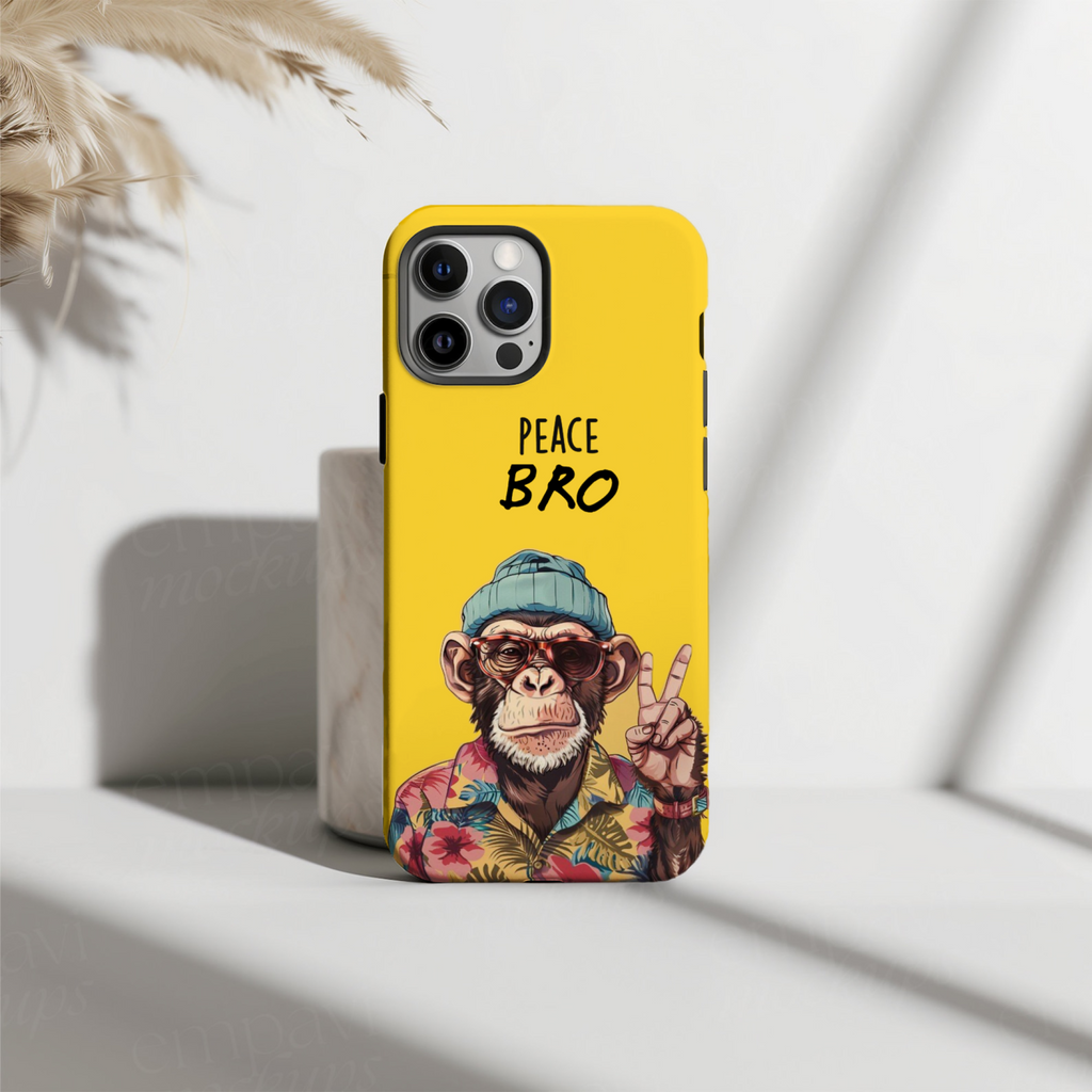 Peace Bro Cool Monkey Premium HD Print Case