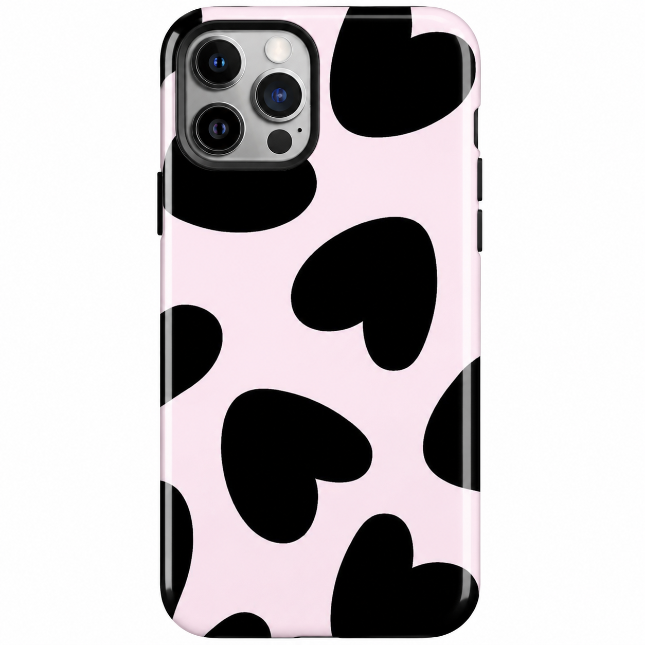 Pink Heart Pattern Phone Cover