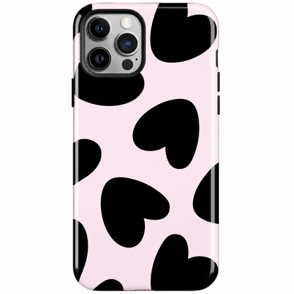 Pink Heart Pattern Phone Cover