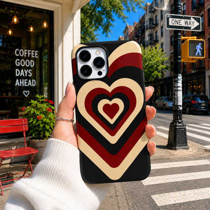 Layered Heart Mobile Cover