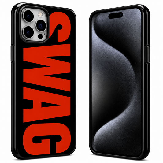 SWAG Red Typography Mobile Cover