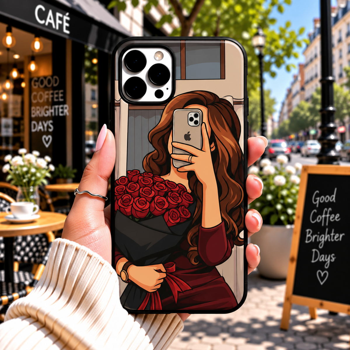 Rose Selfie Premium Printed Phone Case
